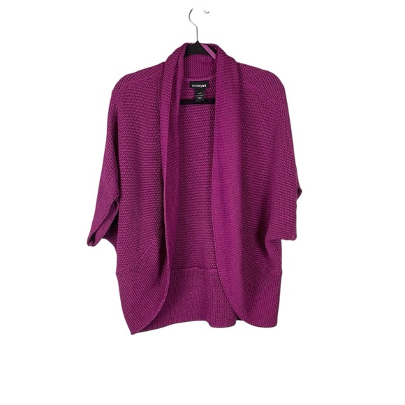 Lane Bryant Magenta Open Front Knit Cardigan Sweater Size 14/16 - Picture 1 of 4